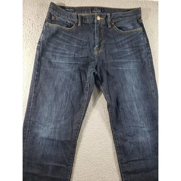 Lucky Brand Jeans Men's 34x30 Blue Denim 221 Original Straight Cotton Stretch - Picture 4 of 16